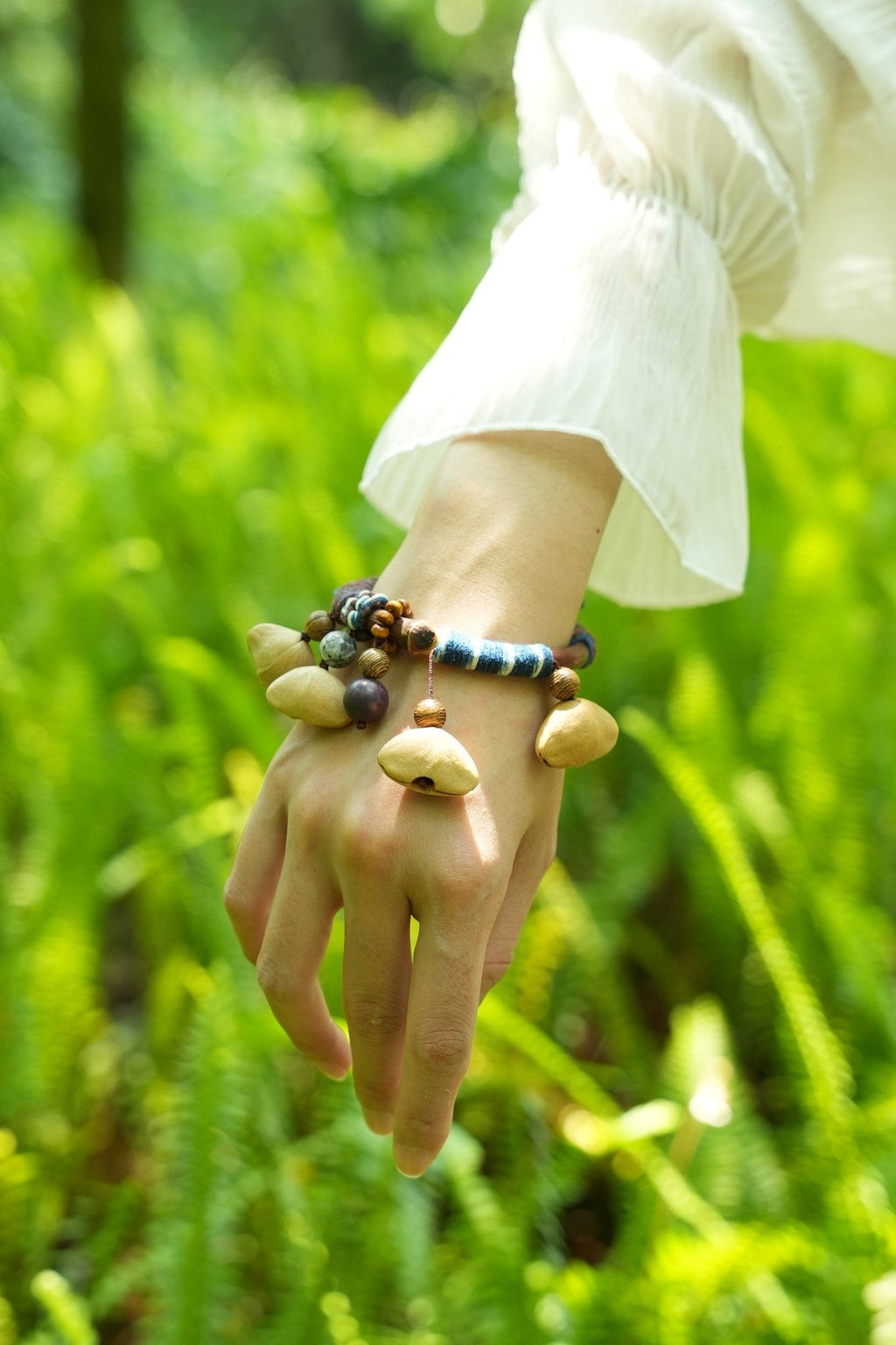 "Tribal Vine" Natural Branch Seed Bangle