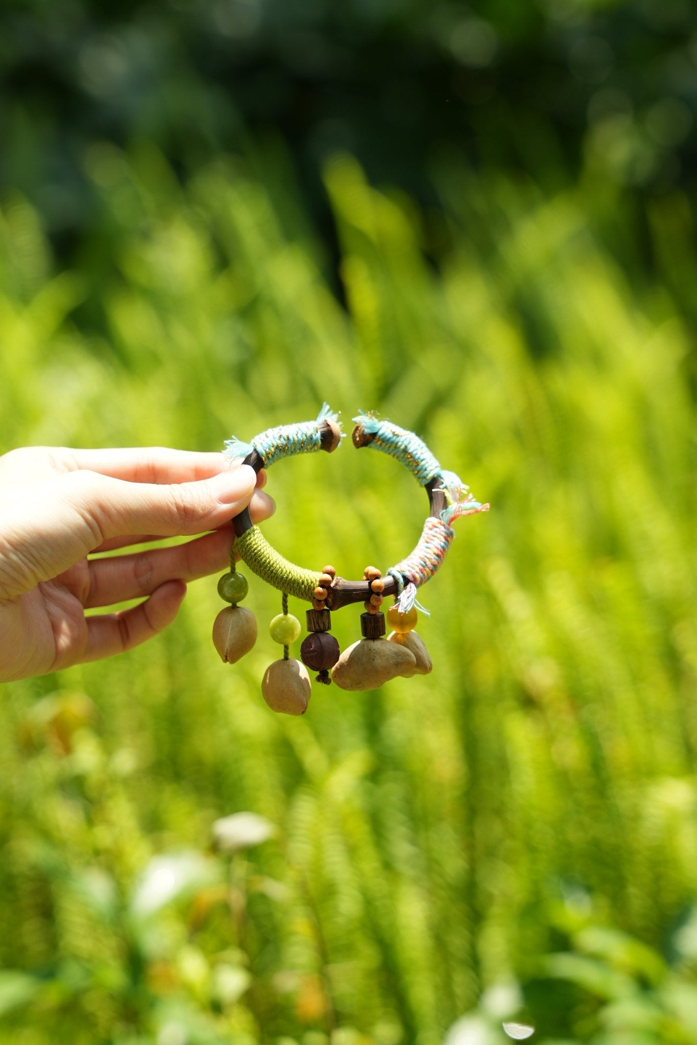 "Tribal Vine" Natural Branch Seed Bangle