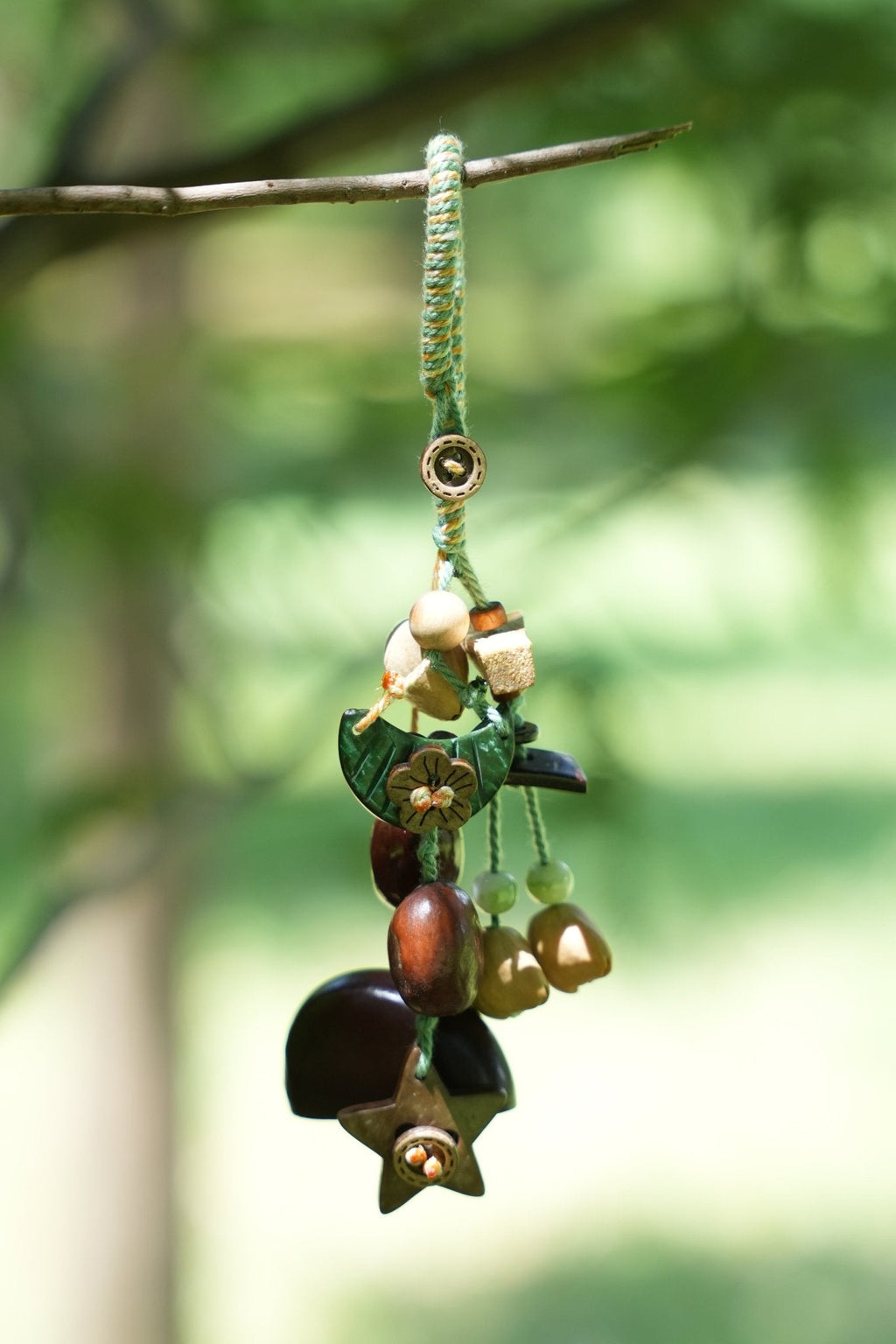 "Woodland Whisper" Macrame Seed Bag Charm