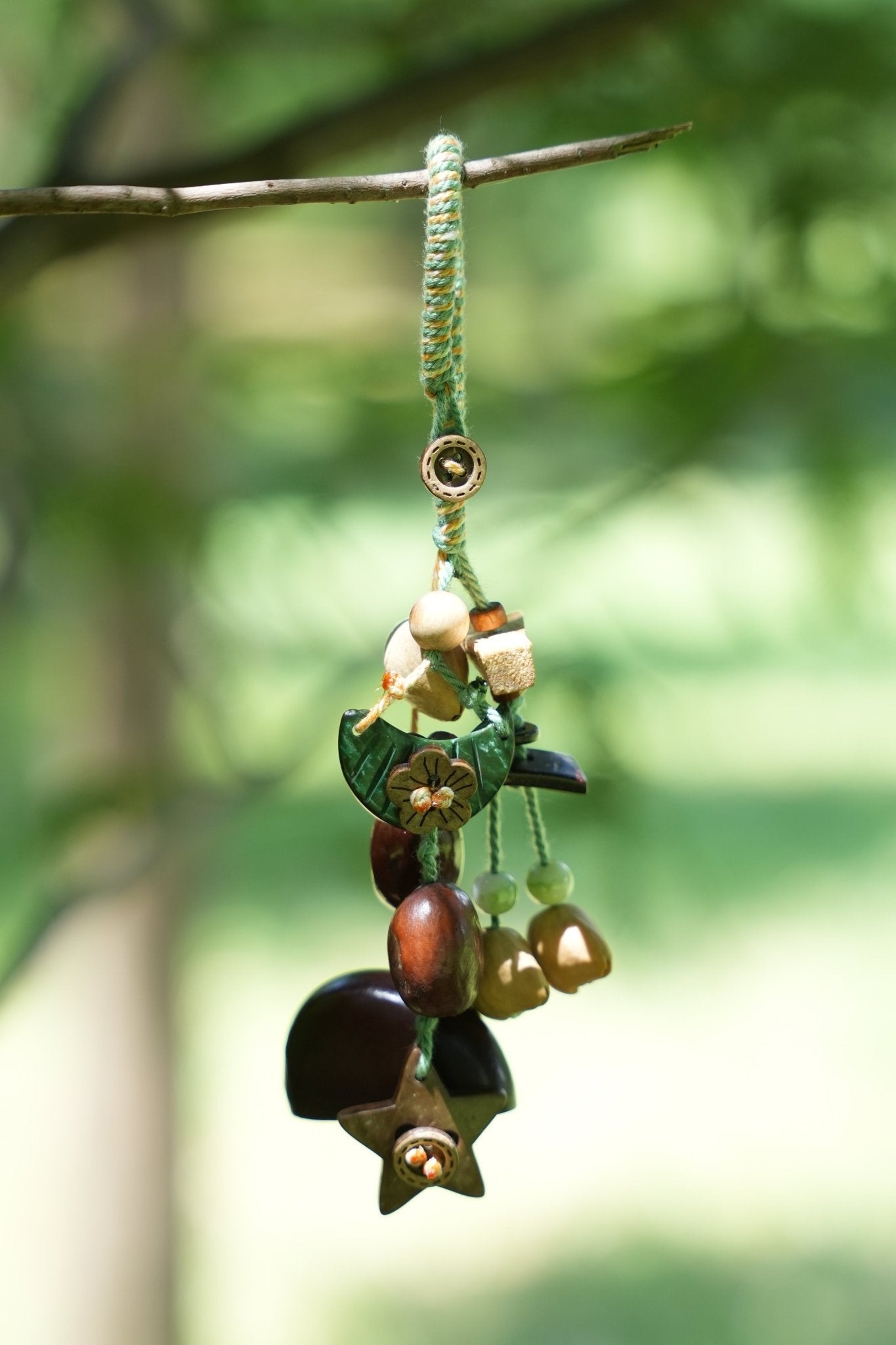 "Woodland Whisper" Macrame Seed Bag Charm