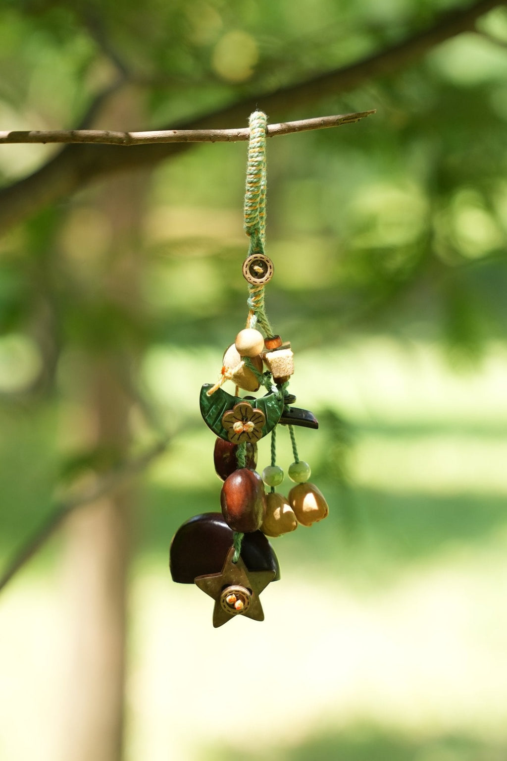 "Woodland Whisper" Macrame Seed Bag Charm