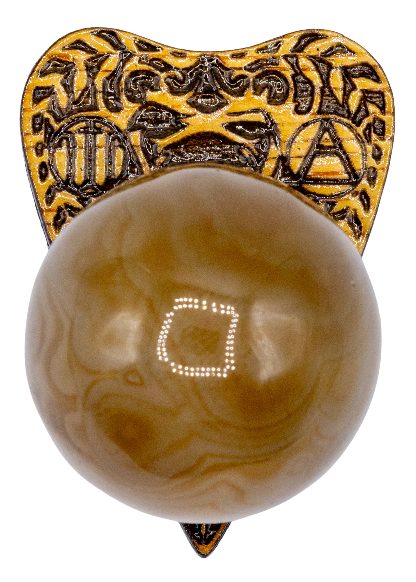 Planchette Wood Crystal Sphere Holder